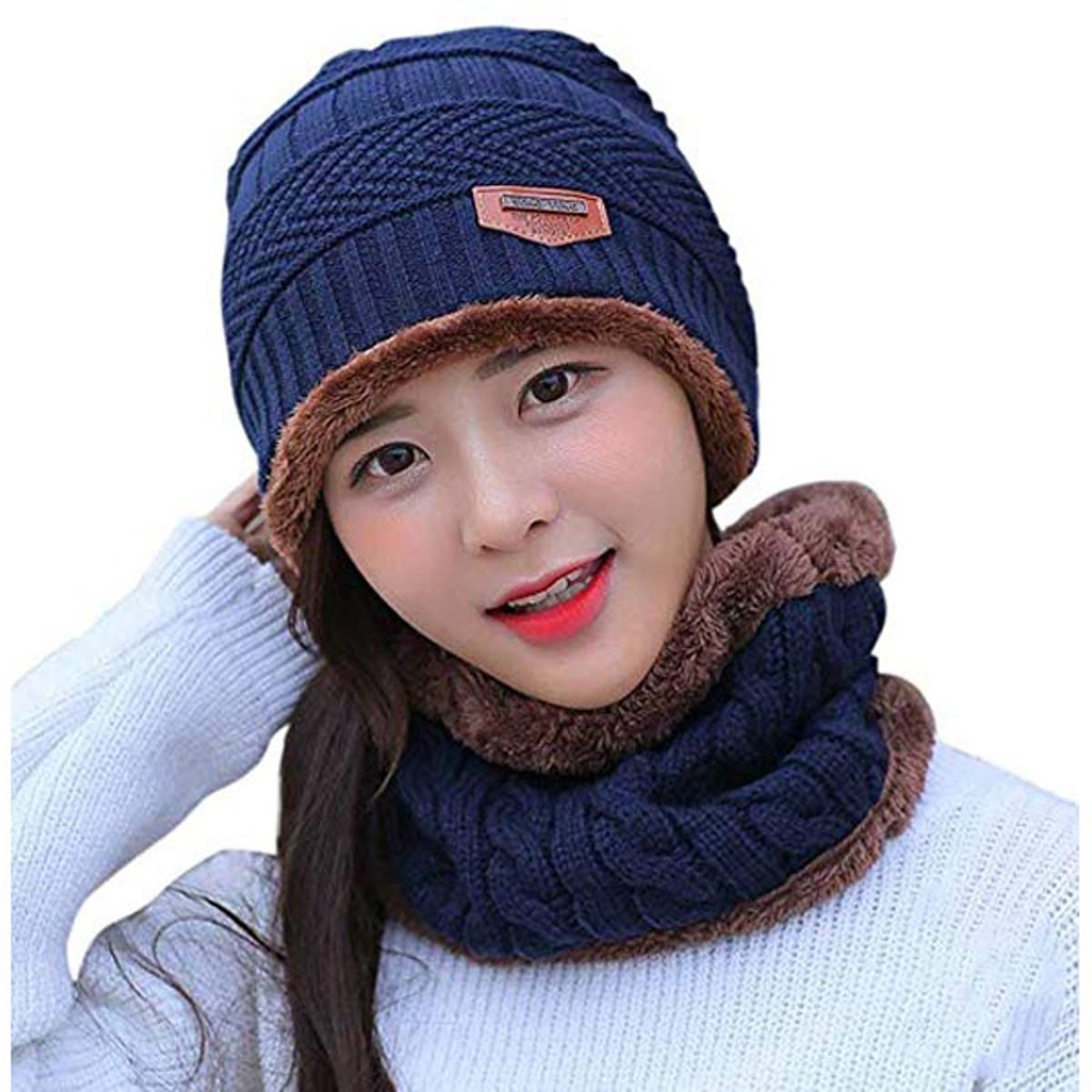 Winter Cap And Neck Warmer For Women