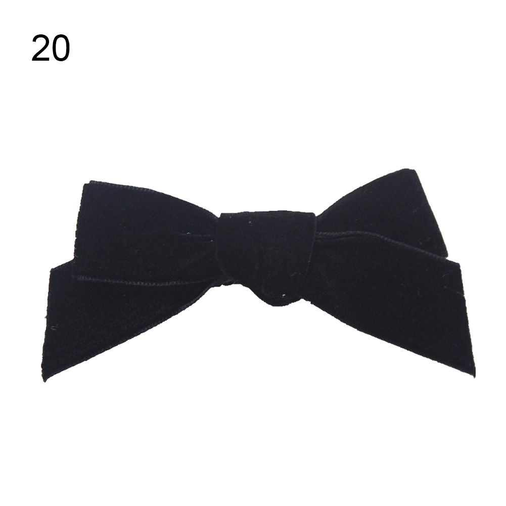 Fashion Kid Girl Solid Color Hair Bow Clip Hairpin Side Bangs Barrette Accessory