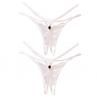 2Pcs Erotic Women Le See Through Hollow out Open Crotch G-String Underwear