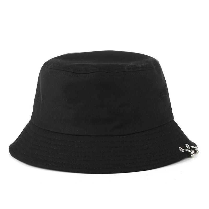 Ring Bucket Hat Black Fashion Panama Fishing Fisherman Hat Men Women Pop Bob Beach Sun Hat Pop