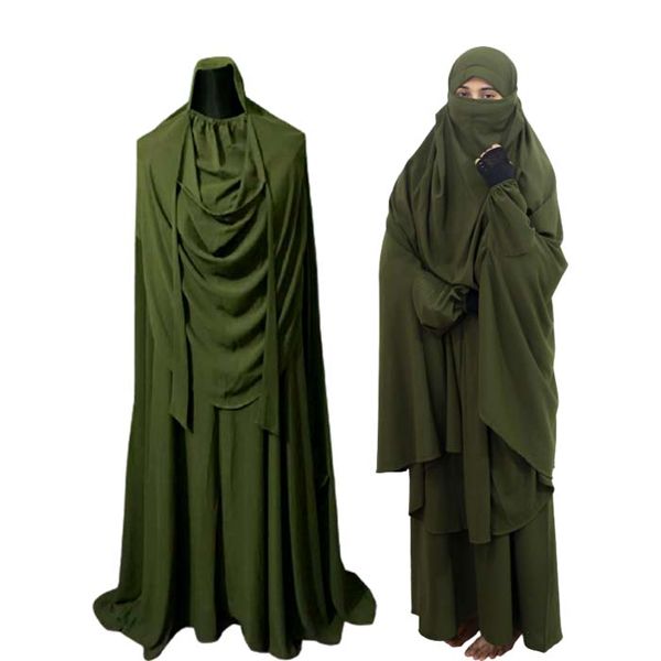 Ladis Fissionable  Khimar Borka With Sckart For Woman (Full Set)