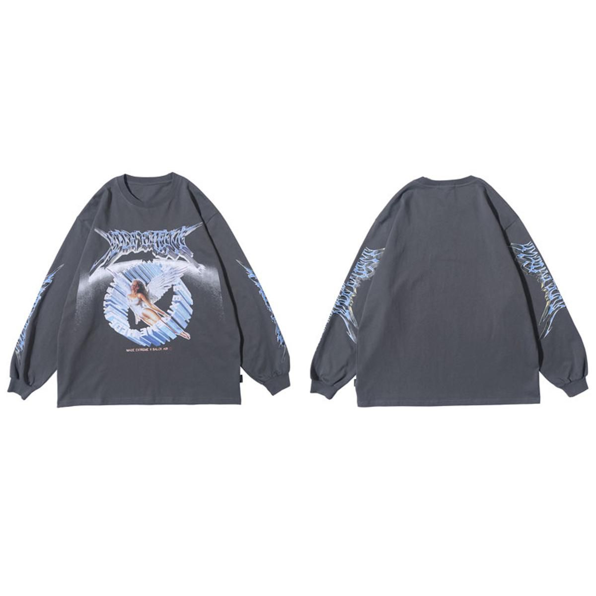 GONTHWID Creative 3D AnPrint Long Sleeve Tees Shirts Streetwear Hop Hipster Casual Loose Tshirts Men Fashion Tops