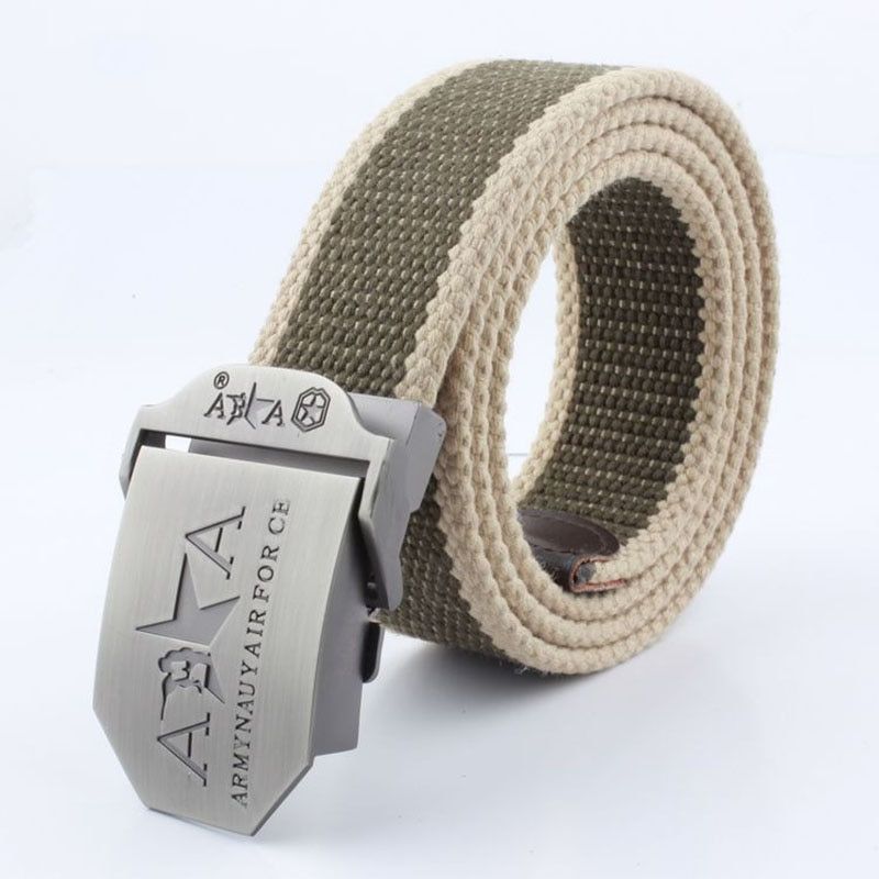 Best YBT Hot Men Belt automatic buckle Outdoor thickening Belt Men casual Weave double A High quality Canvas cowboy belts