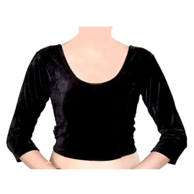 Indian Stylish Velvet Blouses Best Qualityfull Good Stitching Three Quarter Sleeves For Women. - Blouse For Women