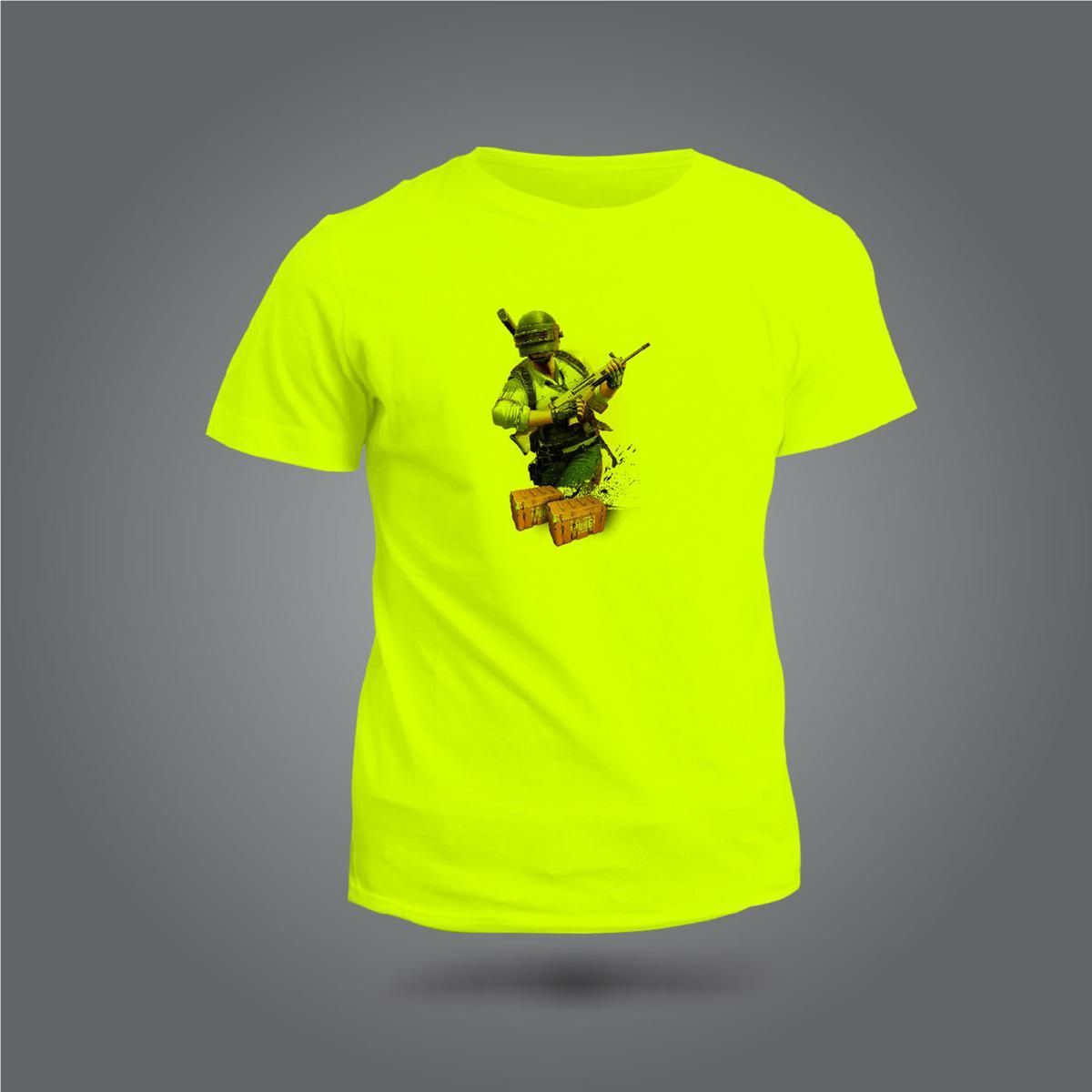 Pubg Battlegrounds Poster Design Sleeve Printed T-shirt
