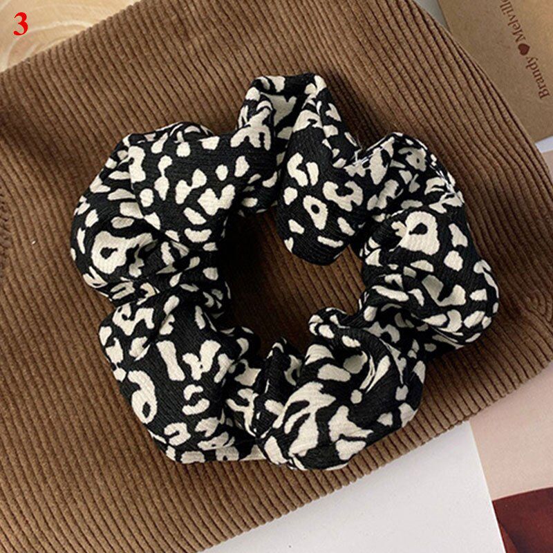 1PC Vintage Floral Printed Scrunchie Rubber Bands Women Girls Hair Accessories Ponytail Holder Elastic Hair Ties Girl Hair Bands