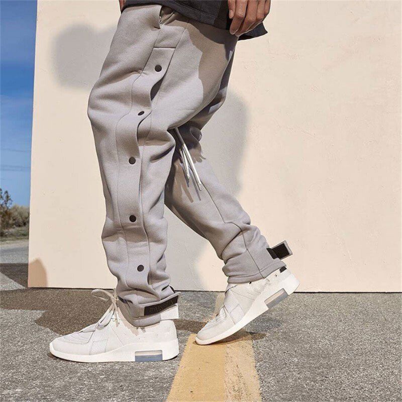 Cargo Pants Men Hip Hop Streetwear Jogger Pant Velcro Trousers Gyms Fitness Casual Joggers Sweatpants Men Buttoned Trousers
