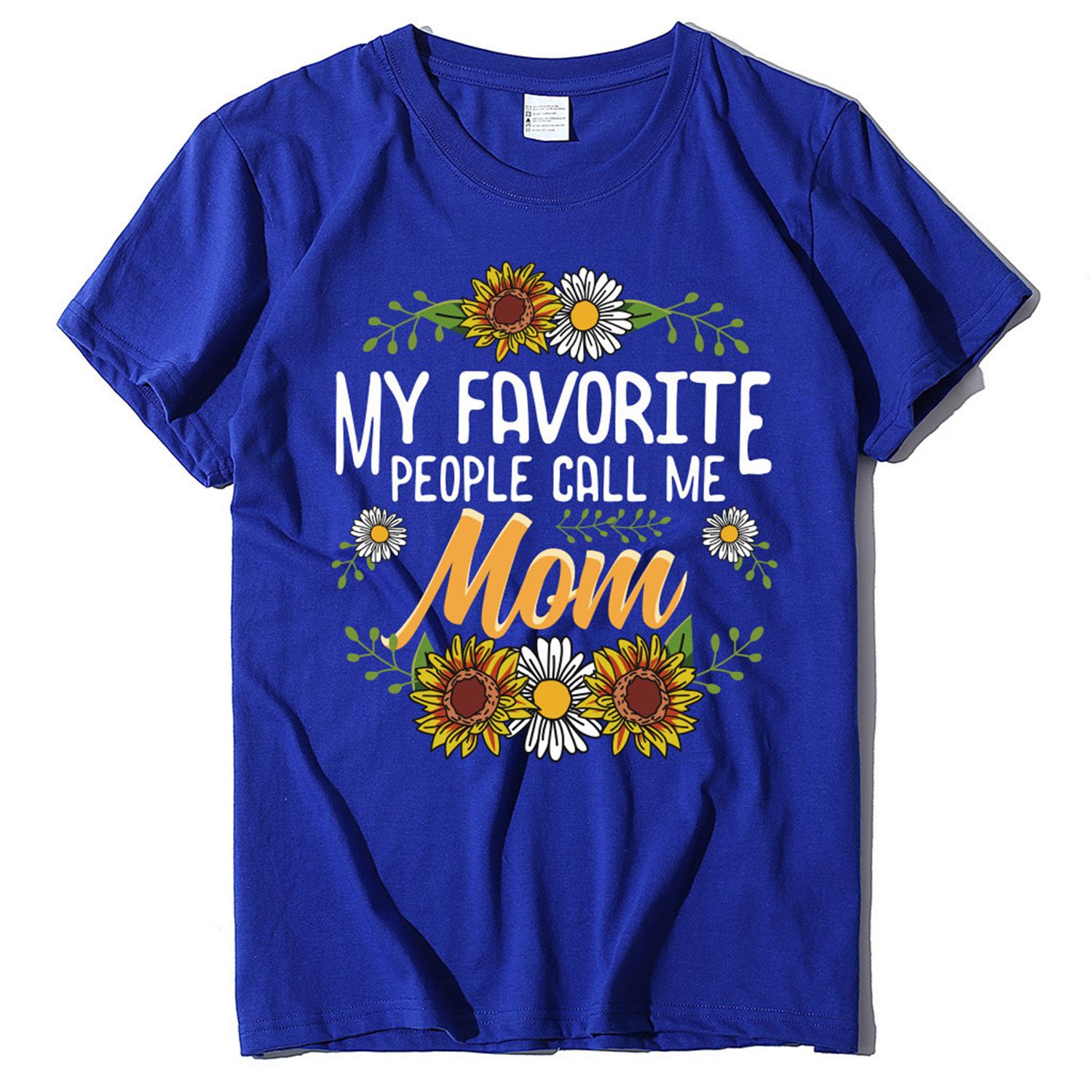 Women Pullover T-shirt Porle Short Sleeve Mom O-neck T-shirt