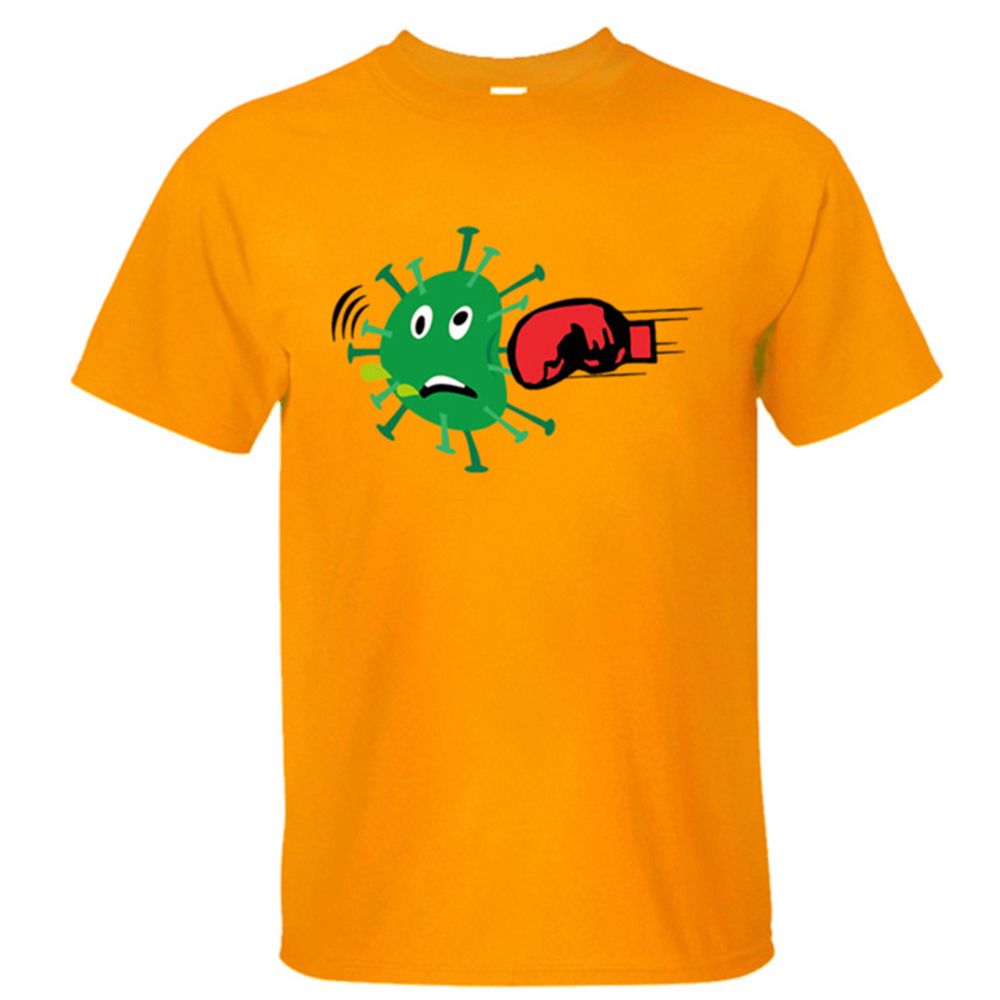 Men Fashion Summer O Neck Short Sleeve Cartoon Print Soft Cotton T-shirt Top