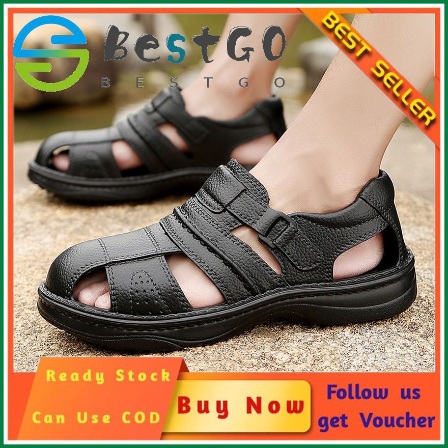 Sandals for men  Summer New Tide Brand Men's Shoes Korean Slippers for men Flat Slip Non-slip