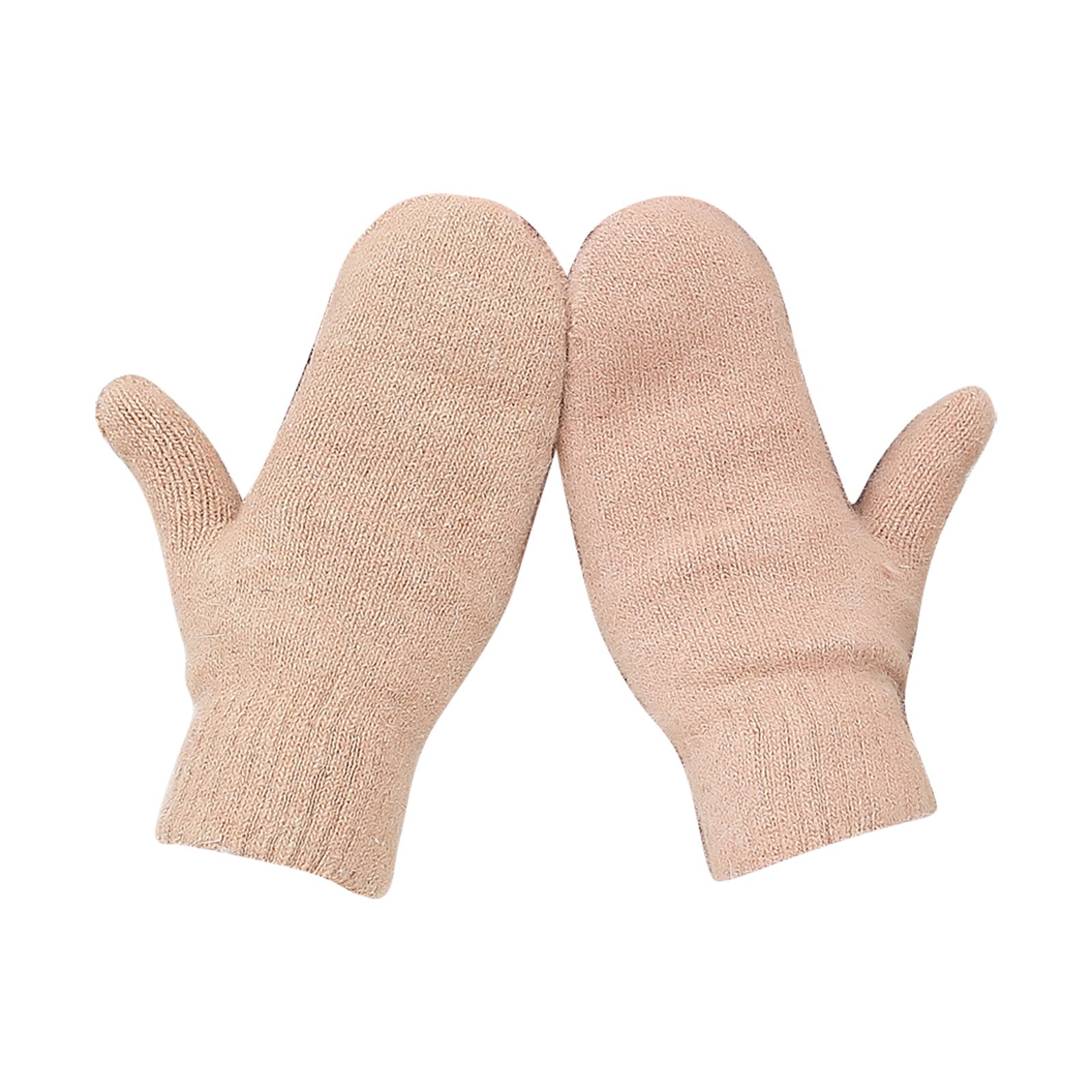 Full Finger Gloves Thicken Women Pure Colorttens
