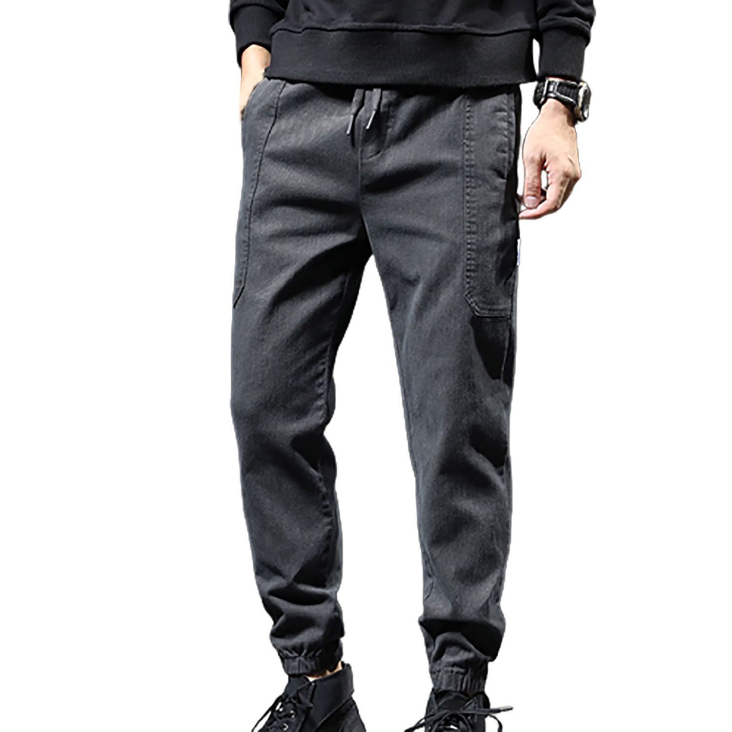 Men Trousersd Waist Casual Cargo Pants