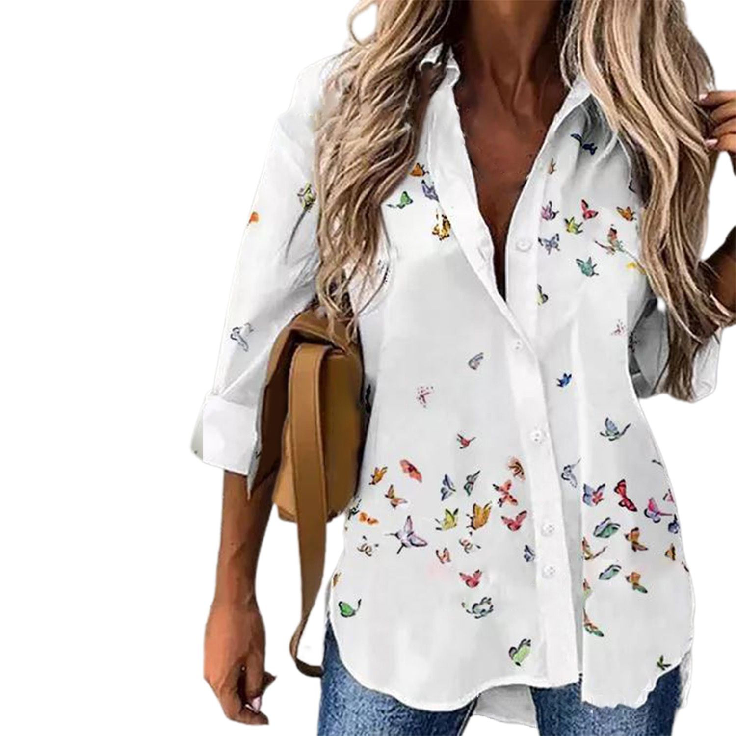 Women Top Simple Loose Women Large Size Long Sleeve Shirt