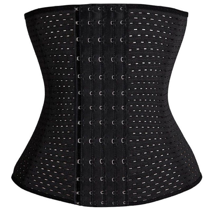 Plus Size XS-5XL Steel Boned Waist Trainer Corset Fitness Waist Slimmer Belt Women Tummy Control Mesh Cincher Modeling S US