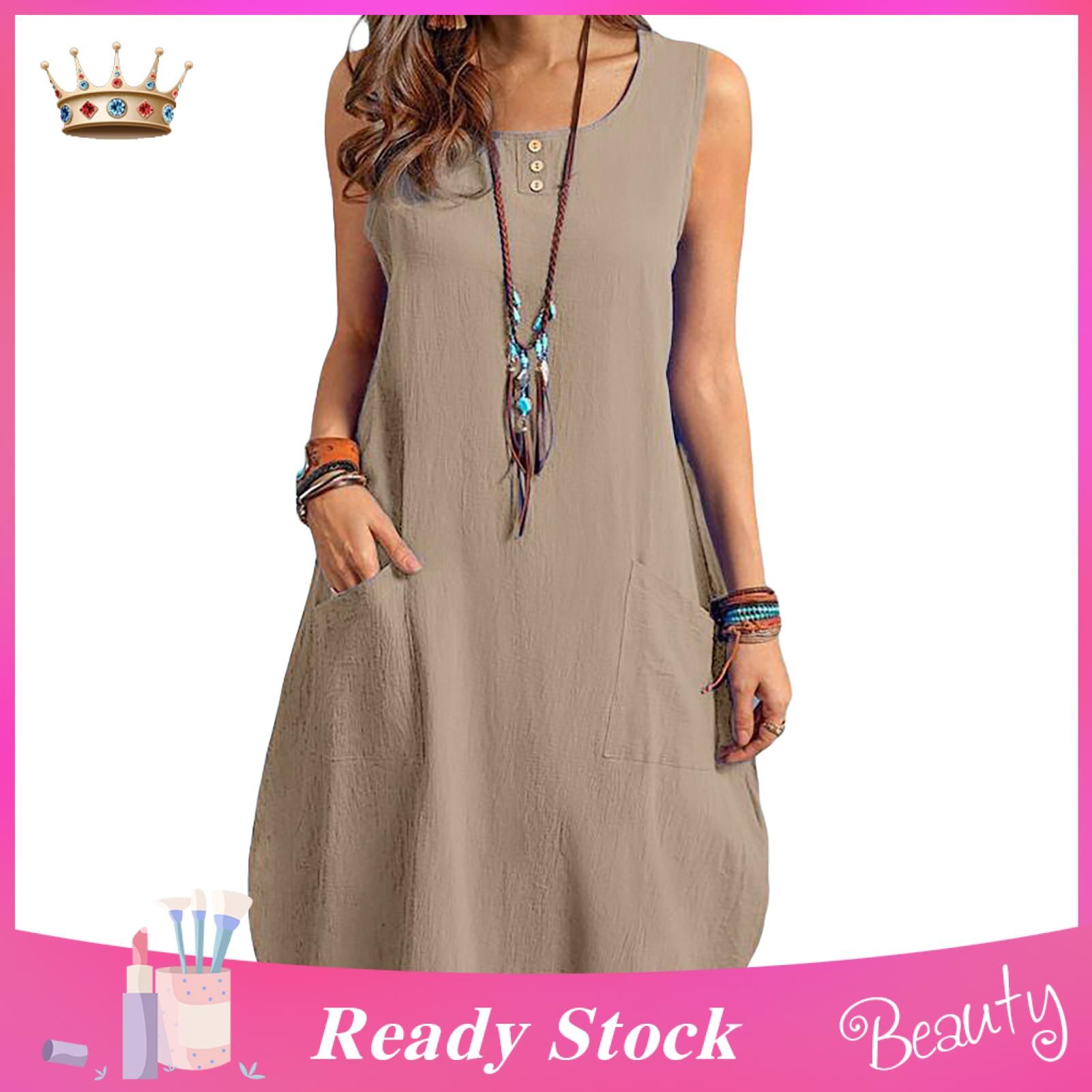 Tank Dress A-Line Round Neck Fashion Dress
