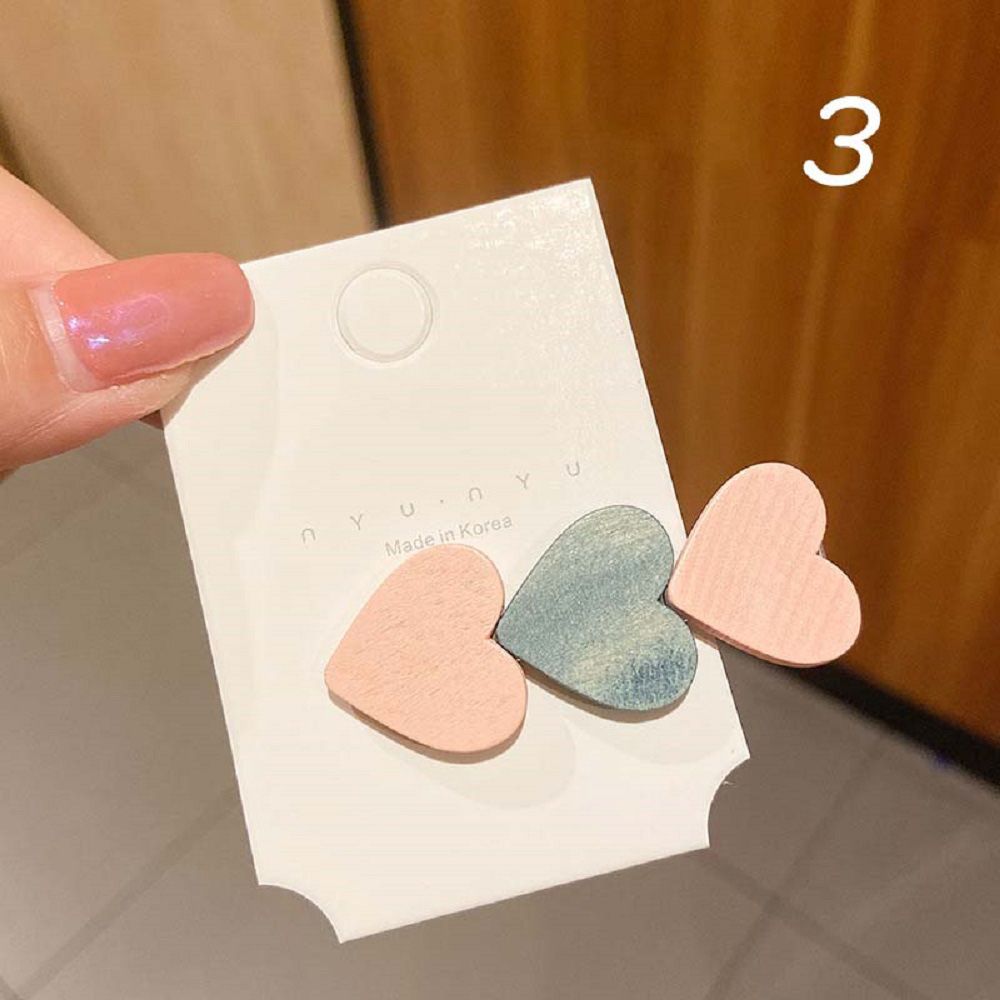 【BestGO】Cute Headwear Love Heart  Color Girls Hairpins BB Hairgrip Barrettes Hair Clips