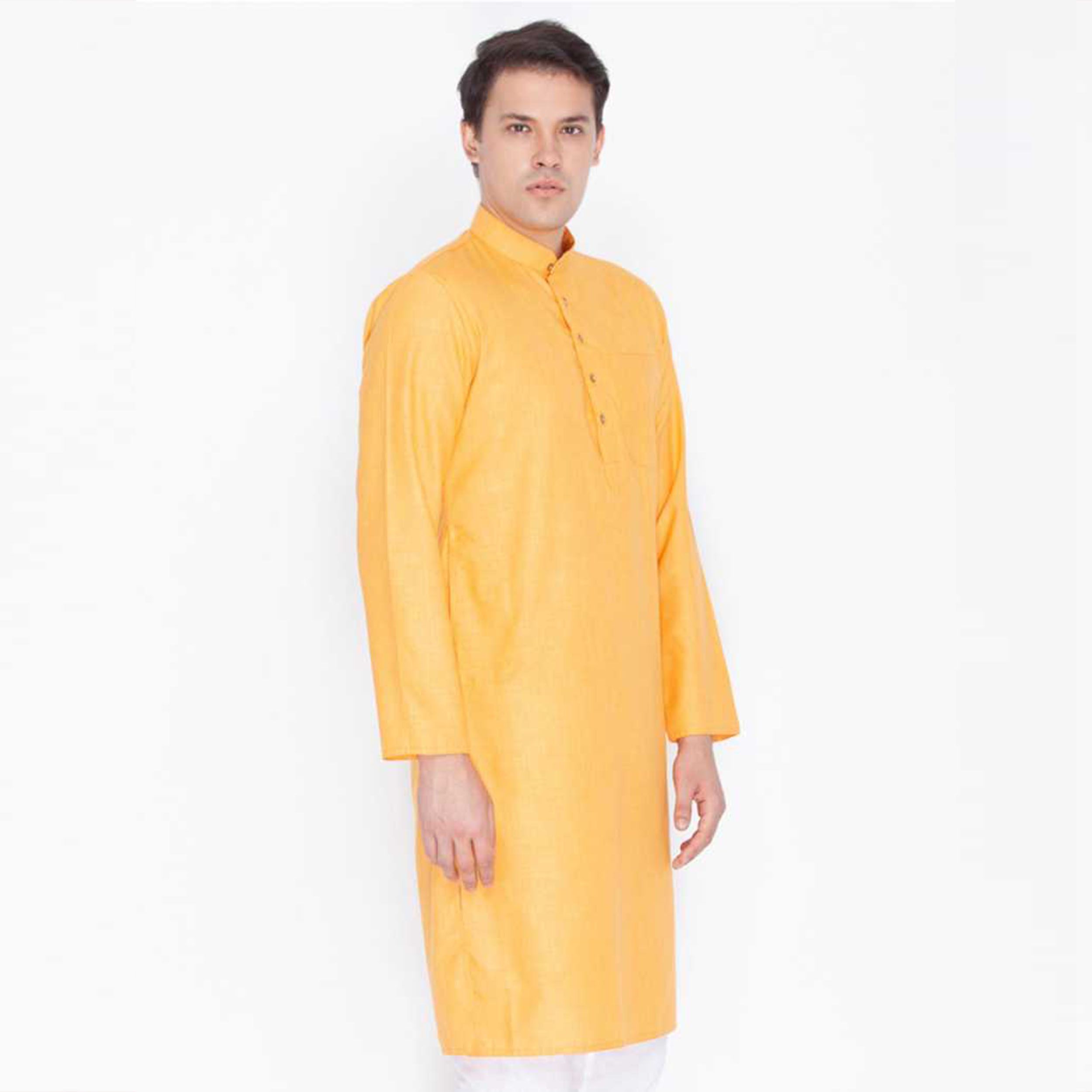 Special Cotton Punjabi for Man - Yellow - CV-13009