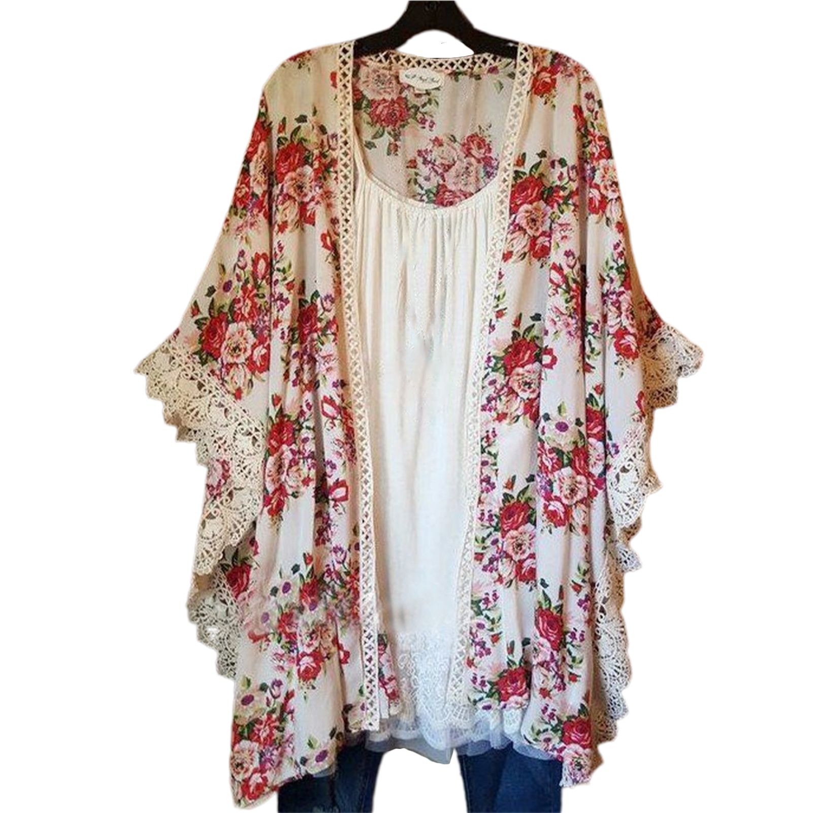 Women Blouse Floral Print Sun Protection Loose-fitting Coat