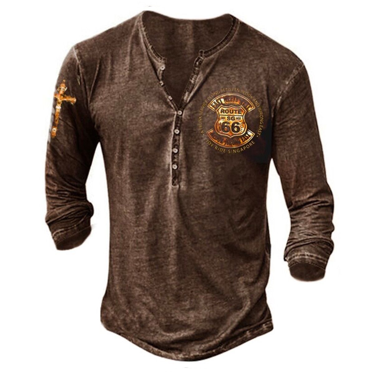 Bababuy Imitation Cotton T Shirts Men Long Sleeve Punk Style Tops Oversized V Collar 66 3D Printed T Shirts
