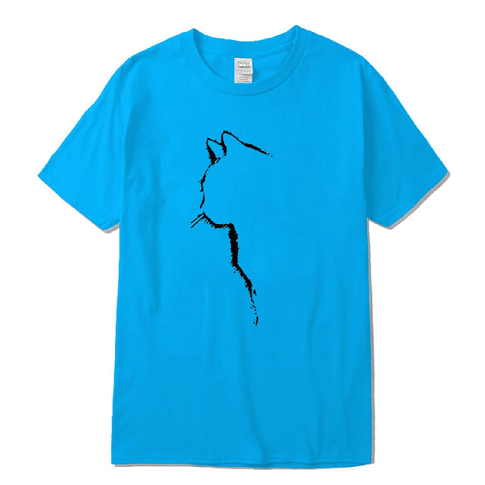 Women T-shirt Contrast Color Abstrt Pattern Summer T-shirt
