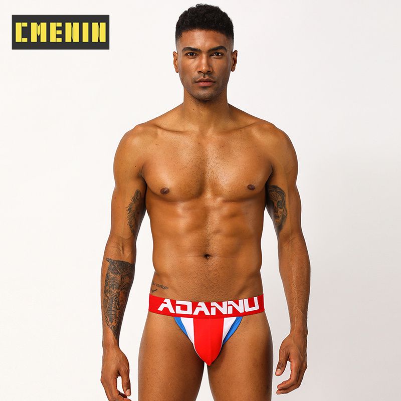 CMENIN 1pcs Threadwork Milk Fiber Men Underwear thongs Mens Jockstrap Ins Style Thongs And G strings CMENIN 1pcs Low waist Letter Innerwear AD14