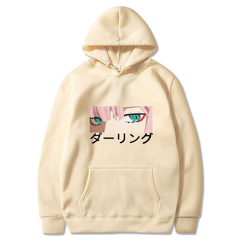Darling In The Franxx Anime Harajuku Zero TWO Beautiful Girl Print Hoodie Men Tops Loose Autumn Winter Sweatshirt Hoody Hoodies