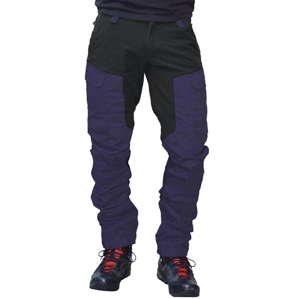Casual Men Joggers Fashion Color Block Multi Pockets Sports Long Cargo Pants Work Trousers for Men Sportswear Tracksuit штаны