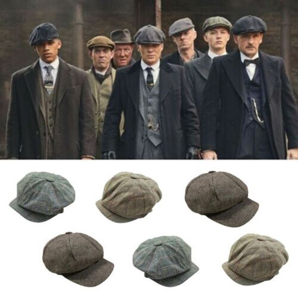 2019 Fashion Unisex Women Men's Herringbone Newsboy Cabbie Unisex Peaky Blinders Baker Women cap Hat men Winter hat