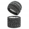 2Pcs/Set Baby Infant Winter Knitted Beanie Cap Hat Plush Liner Warm Neck Scarf