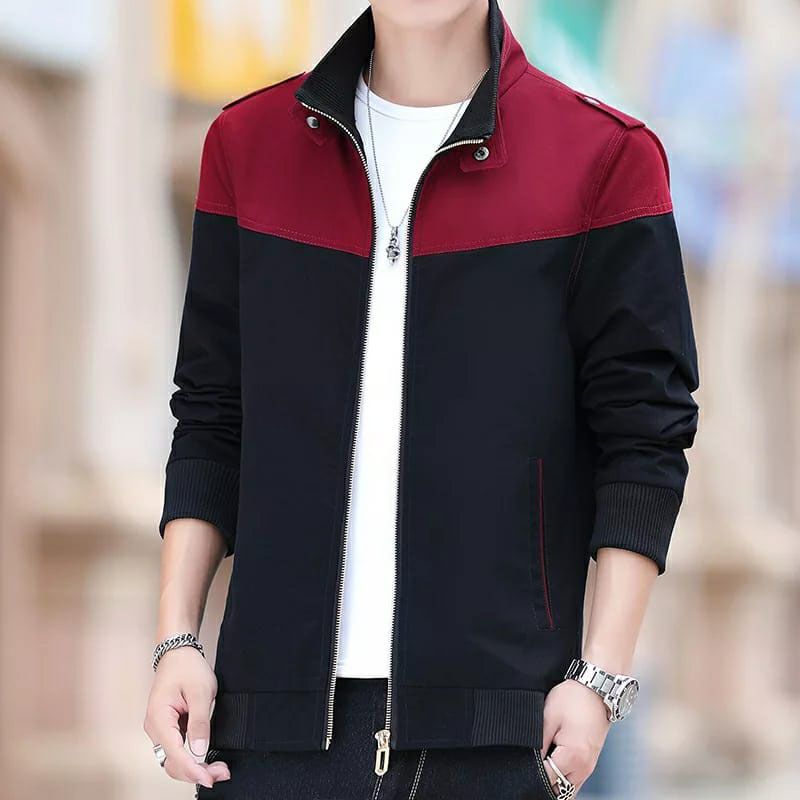 Exclusive Maroon And Black Premium Quality Jacket For men