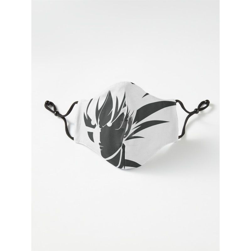 Dragon Ball Z Anime Series Goku Super Saiyan Text Logo Six Layer Face Mask Tiktok Mask For Men And Women Gaming Mask With Adjustable Ear Loop And Digital Print Face Mask Graphics Print Anime Mask