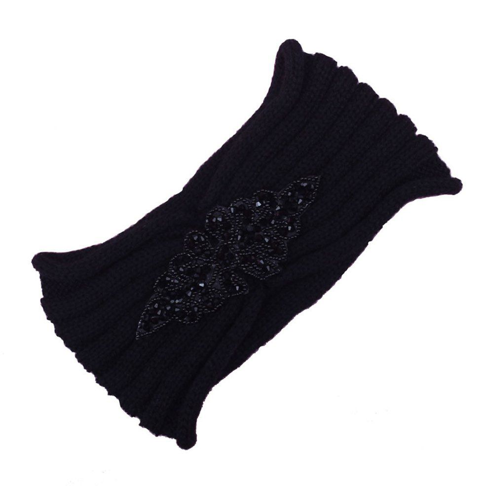 Fashion Women Headband Elastic BRhombic Drilling Wool Hair Belt Hair Accessory