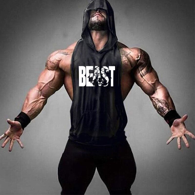 Clothing Fashion TaTops Men Cotton Hoodie Mens sleeveless shirt Fitness Vest Cross fit Gym Top Slim Casual Summer Hoody