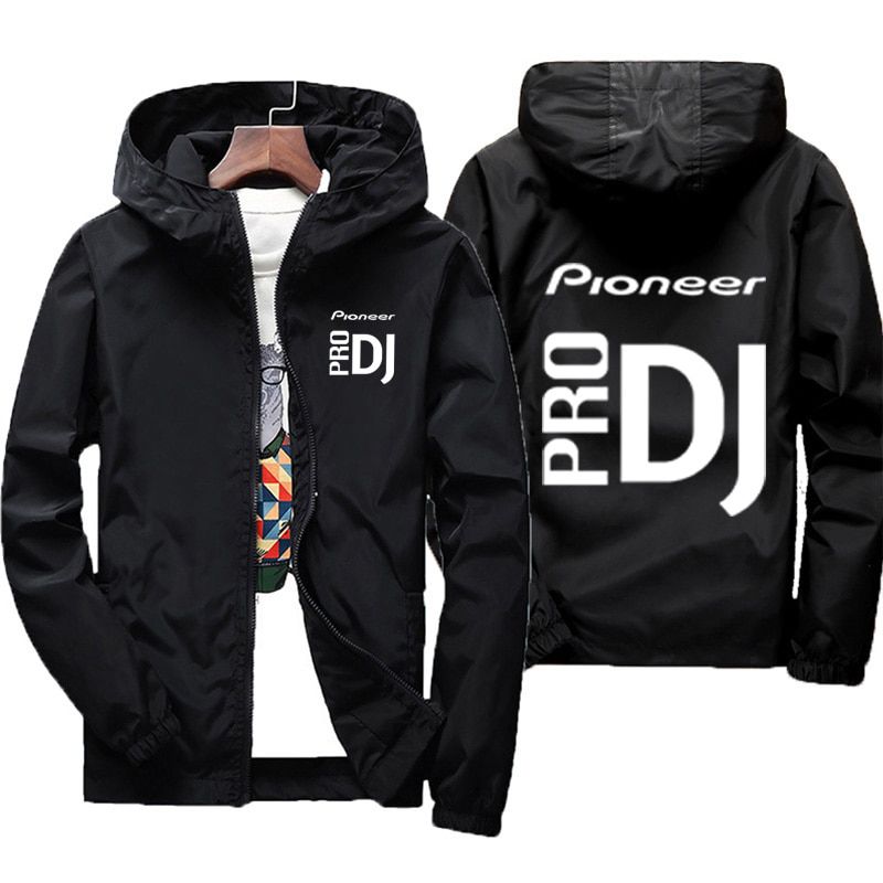 Spring and Autumn DJ Pioneer PRO Hoodie Men's Jacket Men's Casual Windbreaker Zipper Thin Hooded Jacket