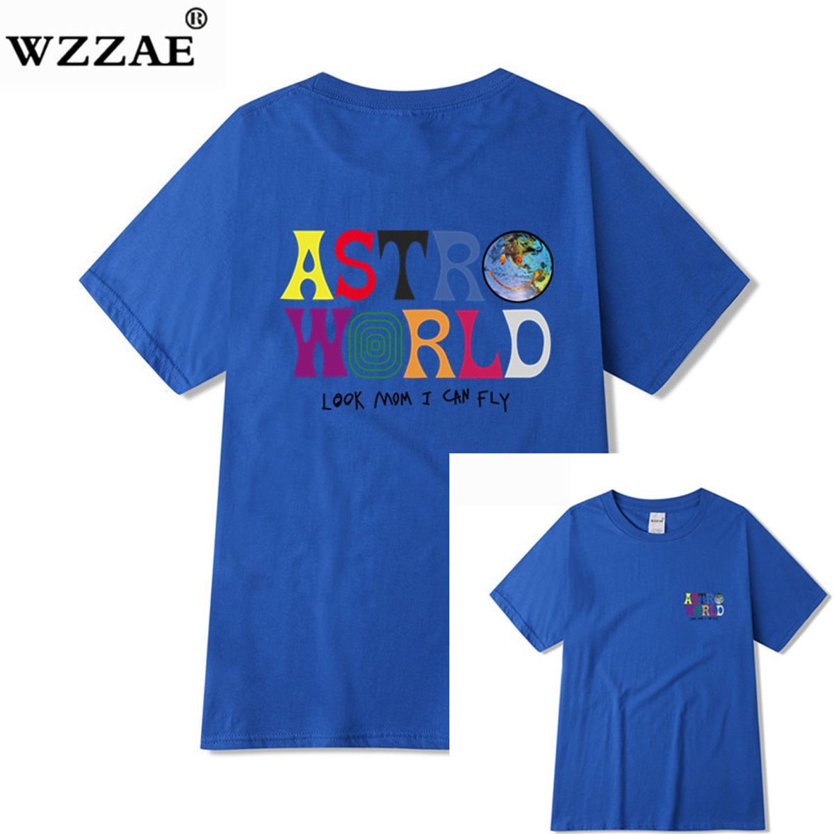 Fashion Hop T Shirt Men Women Travis Scotts ASTROWORLD Harajuku T-Shirts WISH YOU WERE HERE Letter Print Tees Tops