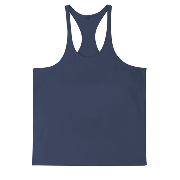 Men's Gym Workout Bodybuilding  Cotton TaTops  Y Back Fitness Thin Shoulder S Muscle Fit Stringer Sleeveless Shirt