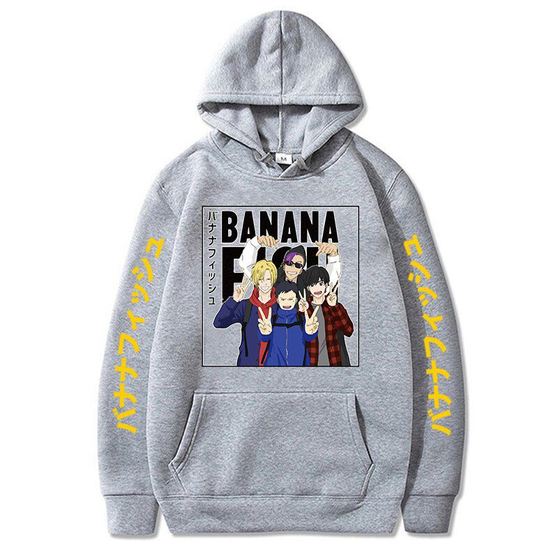 Banana Fish Anime Hoodie Men/Women Popular Fashion Harajuku Banana Fish Hoodies Sweatshirt Pullover Streetwear Clothes