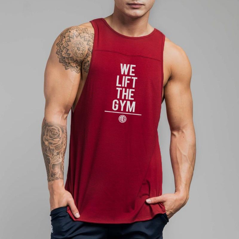 Muscleguys Bodybuilding Clothes Mens Muscle Shirt Gyms Stringer TaTop Men Vest Fitness Men's Clothing Patchwork Tanktop