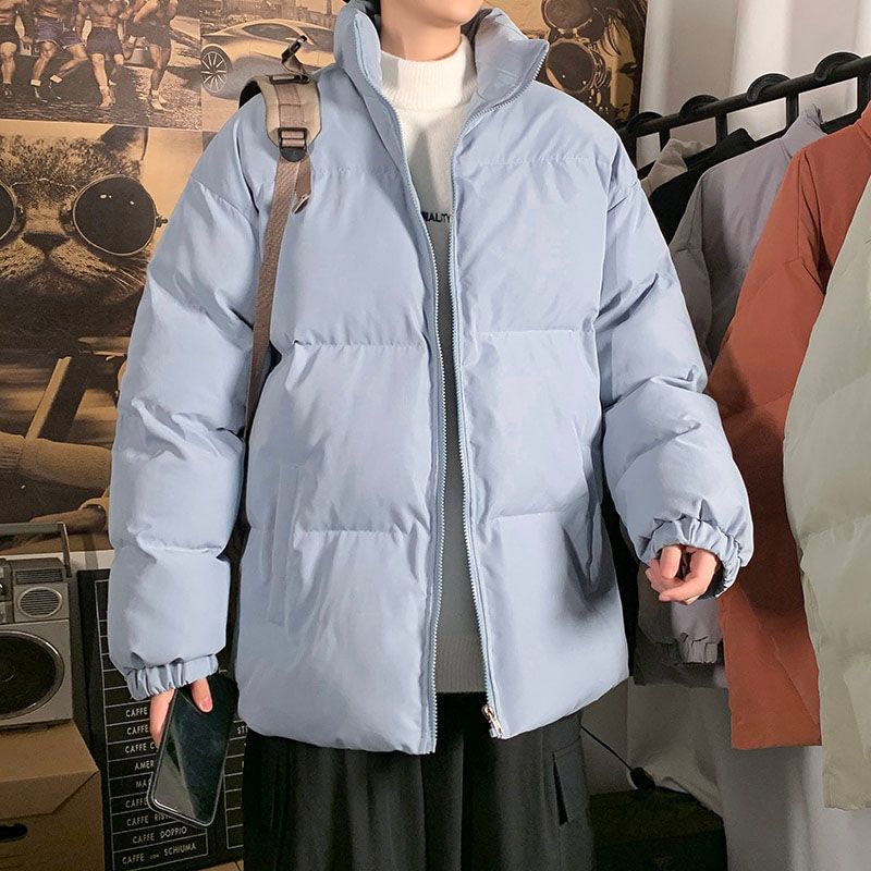 Streetwear Korean Men Winter Warm Jackets Parkas Solid Color Man Casual Outwear Coats Harajuku Woman Parkas 5XL Clothing