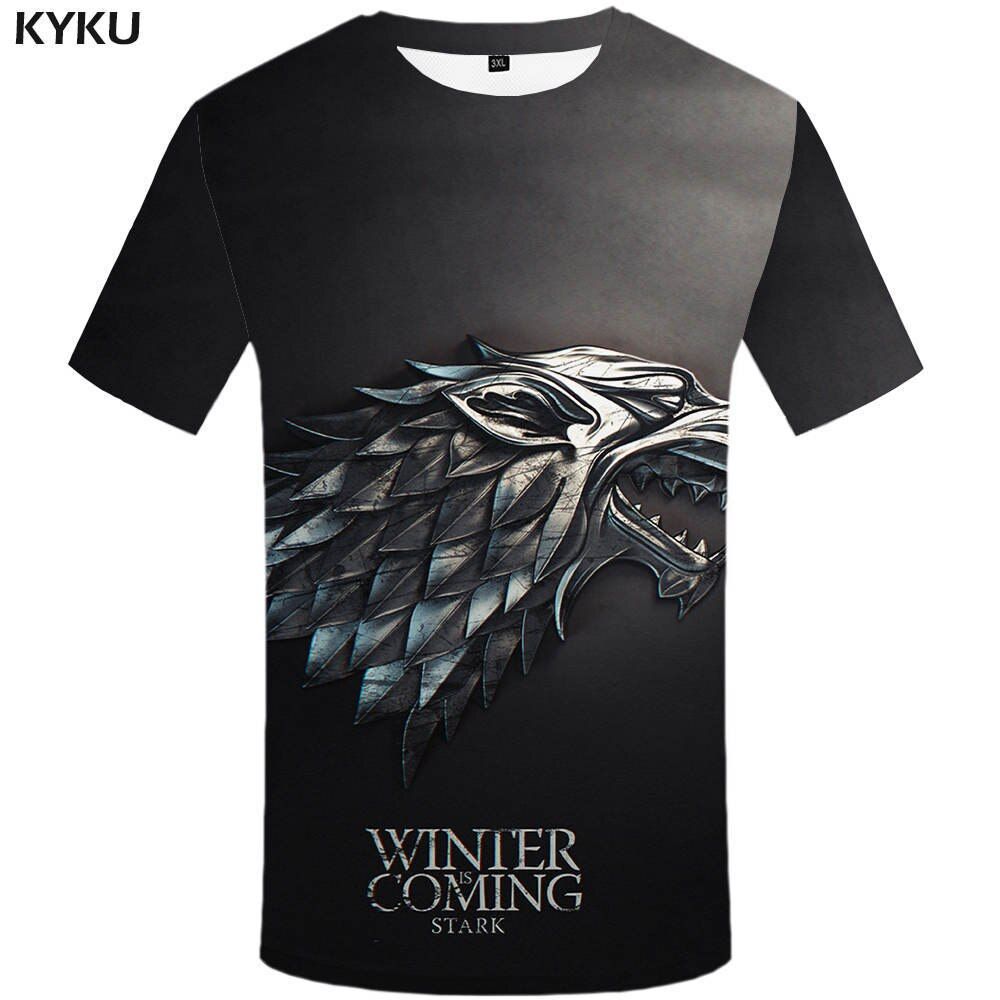 KYKU Brand Motorcycle T Shirt Punk T-shirt Knight Shirts 3d T Shirt Men Casual Rock Vintage  Hop Summer Tee Top Homme Clothes