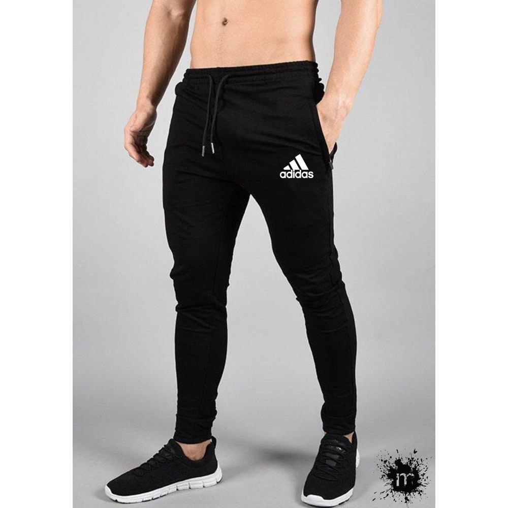 Slim Fit Black Trousers  Joggers  Sweats Pants for Mans
