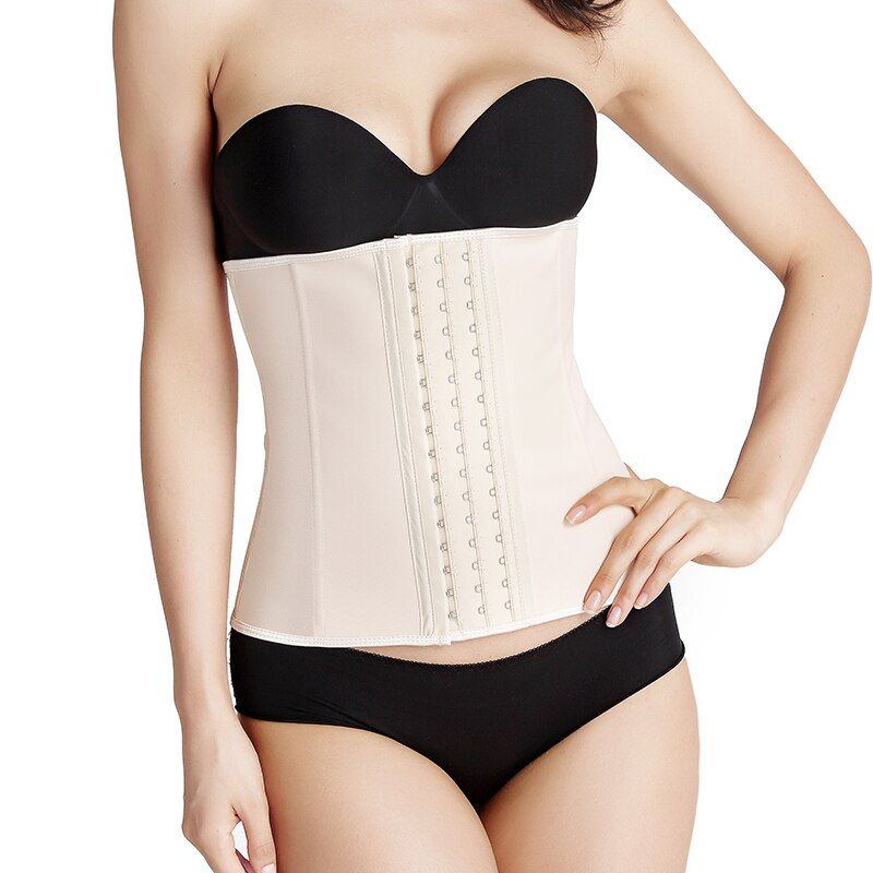9-Steel-Bone Women's UnderLatex Sport Girdle Waist Trainer Corsets Hourglass Body Shaper Long Torso Cincher Weight Loss