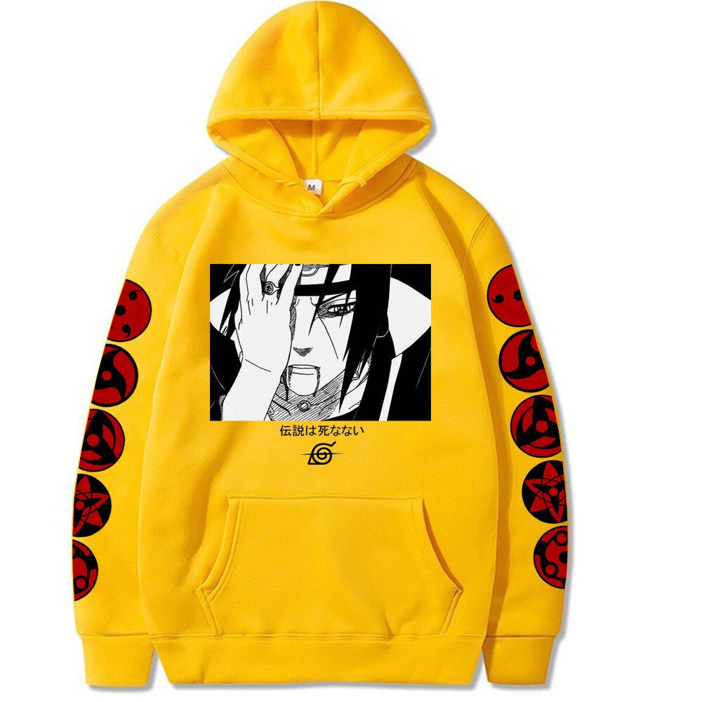 Anime Uchiha Clan Sharingan Printed Cotton Cozy Hoodies Hooded Sweatshirts Pullovers Tops