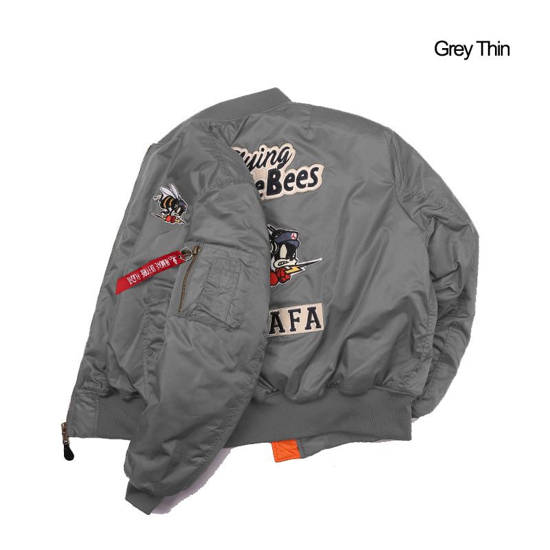 Fashion Military Thick Men  Winter Water Proof Puffer Bomber Jackets Coats with Embroidered Patches