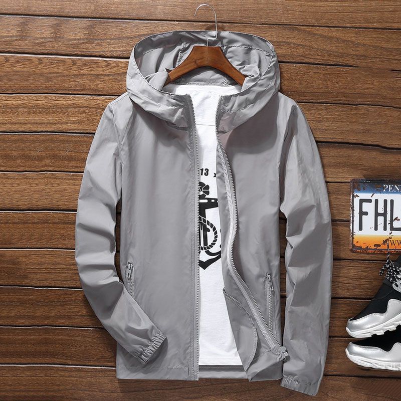 Men Waterproof Wind Breaker Coat Zipper Hoodie Jacket Quick Drying Sport Outwear 6uijukjujkj