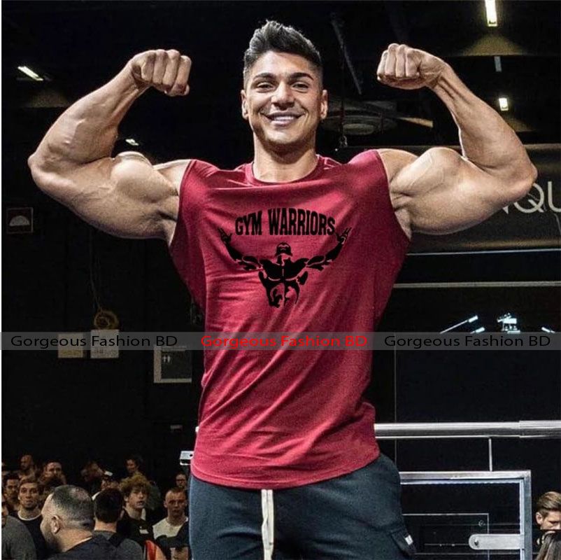 Brand Bodybuilding Stringer Singlets Gym Tank Top Men Fitness Clothing Fashion Cotton Sleeveless T -Shirt