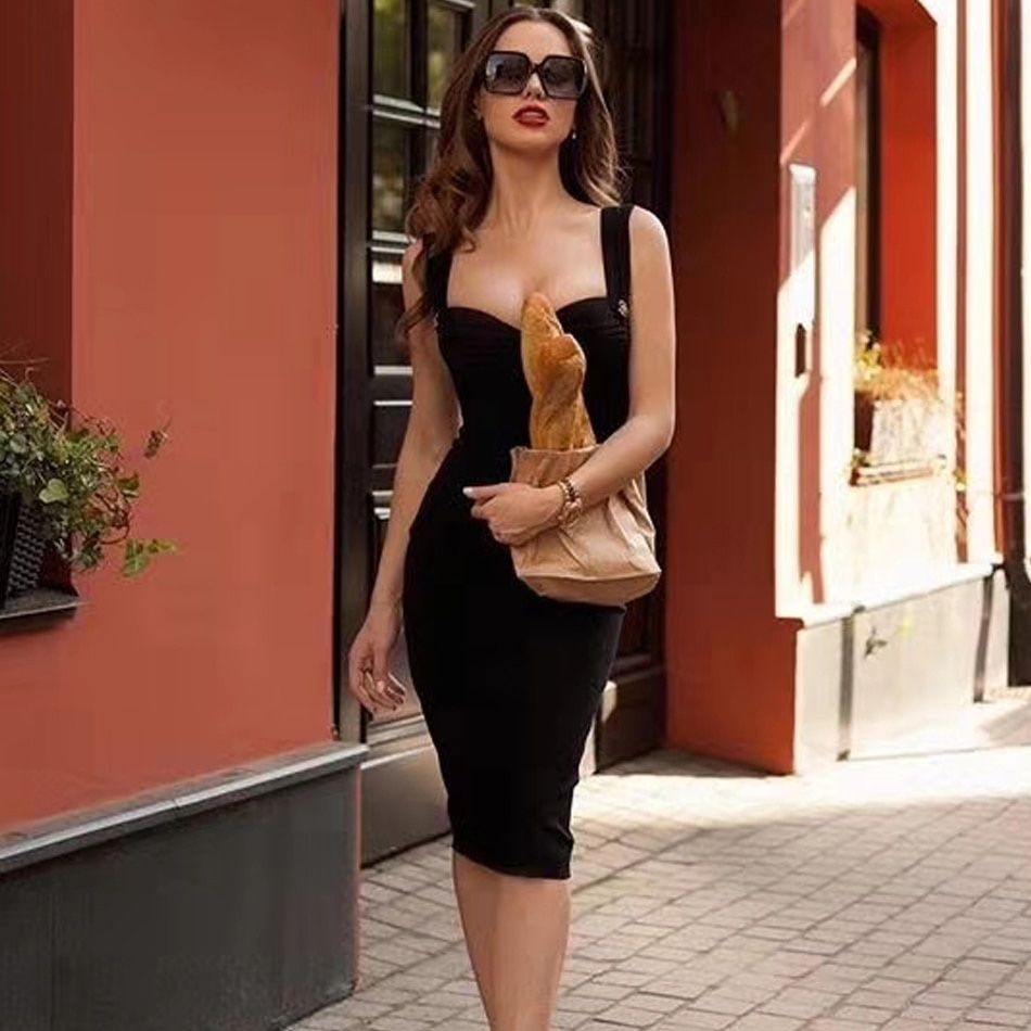 New Summer Green Bandage Dress Women SleevelessRed Club Celebrity Evening Party Dress Vestidos