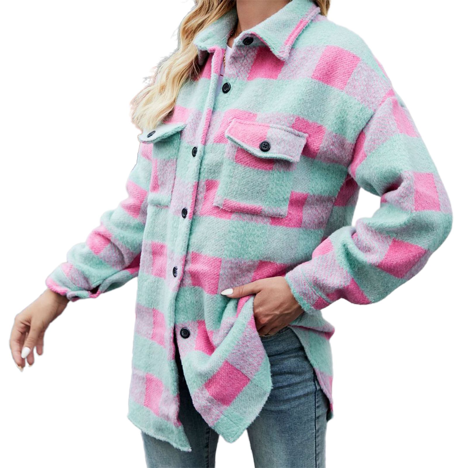 Single Breasted Coat Buttons Single Breasted Turndown Collar Jacket