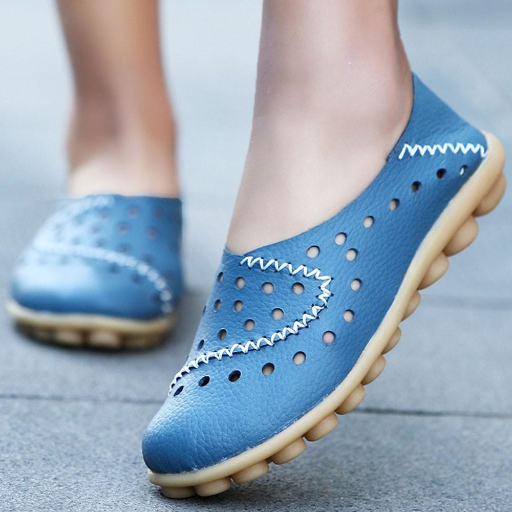 Womens Ladies Girls Korean Sandals for Women Women Casual Shoes Leather Flat Hollow Out Loafers Comfortable  Shoes Women Casual Flat Shoes Fashion Shoes Work