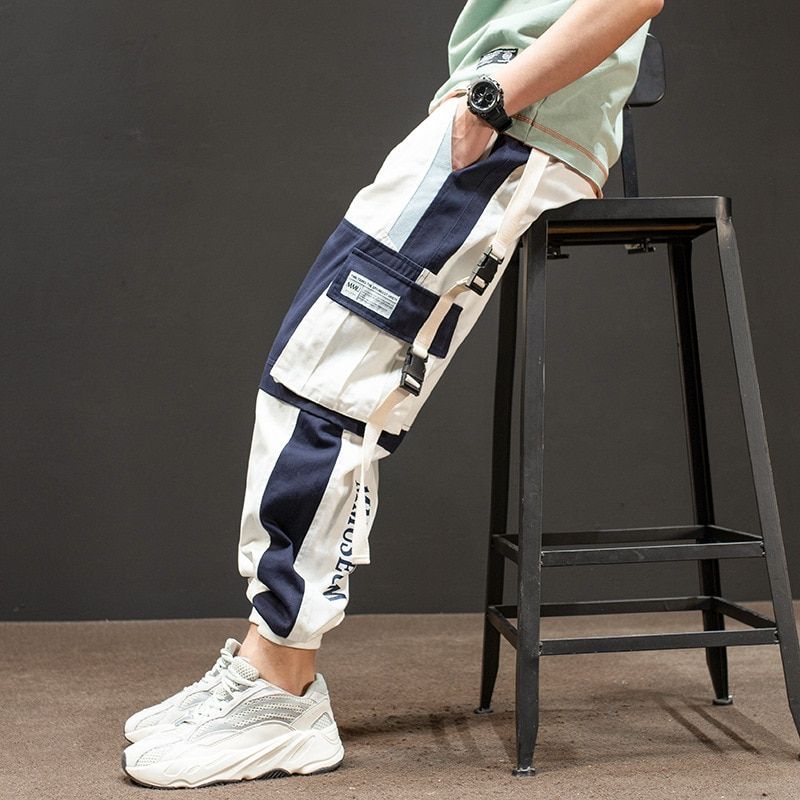 Mens Hop Clothing  Japanese Fashion Stylish High Street Jogging Pants Male Cargockets Military Korean Clothes Sweatpants